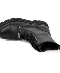 New Rock Boots New Rock Black Combat Boots M.NEWMILI083-S14 Gothic Boots