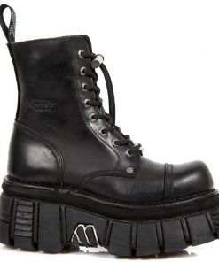 New Rock Boots Gothic Boots New Rock Black Combat Boots M.NEWMILI083-S21