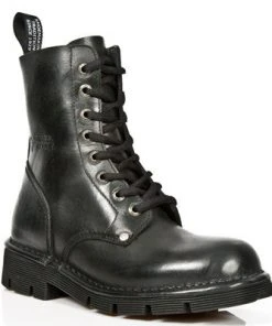 New Rock Boots New Rock Combat Boots M-NEWMILI084-S1