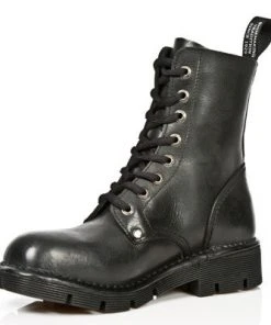 New Rock Boots New Rock Combat Boots M-NEWMILI084-S1