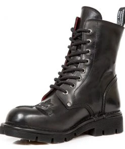 New Rock Boots Gothic Boots New Rock Embroidered Fleur De Lys Boots M.NEWMILI118-S1