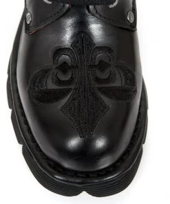 New Rock Boots Gothic Boots New Rock Embroidered Fleur De Lys Boots M.NEWMILI118-S1