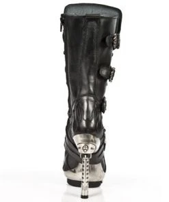New Rock Boots New Rock M-PUNK049 S1 Boots Black Flame Gothic Boots