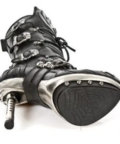New Rock Boots New Rock M-PUNK049 S1 Boots Black Flame Gothic Boots