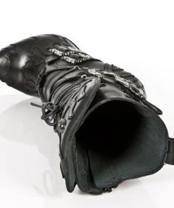 New Rock Boots New Rock M-PUNK049 S1 Boots Black Flame Gothic Boots