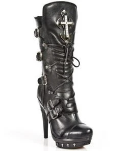 New Rock Boots New Rock Ladies Cross Boots M-PUNK061-S1 Gothic Boots