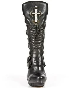 New Rock Boots New Rock Ladies Cross Boots M-PUNK061-S1 Gothic Boots 15 New Rock Boots New Rock Ladies Cross Boots M-PUNK061-S1 Gothic Boots