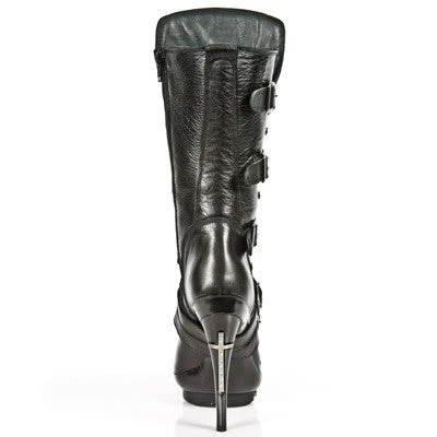 New Rock Boots New Rock Ladies Cross Boots M-PUNK061-S1 Gothic Boots 8 New Rock Boots New Rock Ladies Cross Boots M-PUNK061-S1 Gothic Boots