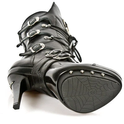 New Rock Boots New Rock Ladies Cross Boots M-PUNK061-S1 Gothic Boots 9 New Rock Boots New Rock Ladies Cross Boots M-PUNK061-S1 Gothic Boots