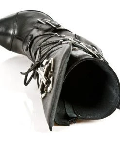 New Rock Boots New Rock Ladies Cross Boots M-PUNK061-S1 Gothic Boots 19 New Rock Boots New Rock Ladies Cross Boots M-PUNK061-S1 Gothic Boots