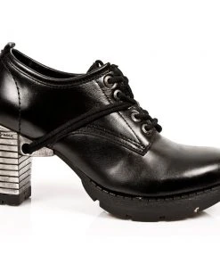 New Rock Boots New Rock Black Trail Heeled Shoes M.TR011-S3