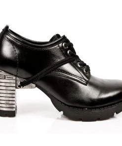 New Rock Boots New Rock Black Trail Heeled Shoes M.TR011-S3