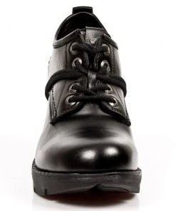 New Rock Boots New Rock Black Trail Heeled Shoes M.TR011-S3