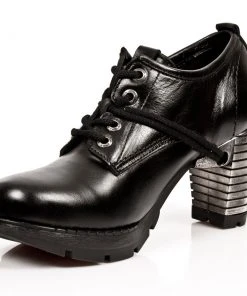 New Rock Boots New Rock Black Trail Heeled Shoes M.TR011-S3