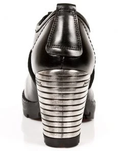 New Rock Boots New Rock Black Trail Heeled Shoes M.TR011-S3