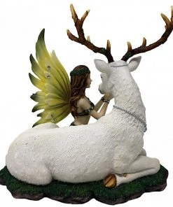 Nemesis Now Adoration Fairy With White Deer Figurine