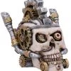 Nemesis Now Metal Head Steampunk Skull Box
