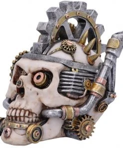 Nemesis Now Metal Head Steampunk Skull Box