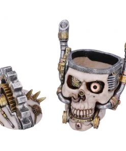 Nemesis Now Metal Head Steampunk Skull Box