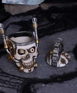 Nemesis Now Metal Head Steampunk Skull Box