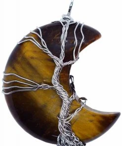 Alternative Gifts All Jewellery Moon Pendant Tiger Eye