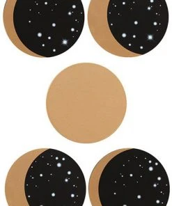 Something Different Moon Phases 5-Piece Coaster Set Dining & Barware