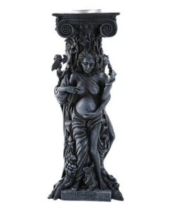 Gothic Gifts Mother Maiden Crone Candle Holder Black