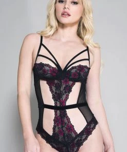 Music Legs Black Hot Pink Teddy