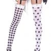 Music Legs Black White Harlequin Holdups Stockings And Holdups