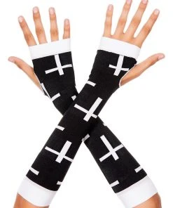 Gothic Accessories Music Legs Cross Armwarmers