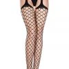 Music Legs Diamond Net Suspender Pantyhose