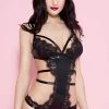 Wetlook Clothing Music Legs Eyelash Lace And Wetlook Teddy