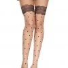 Music Legs Faux Heart Tights