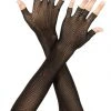 Music Legs Fingerless Fishnet Gloves