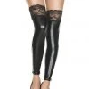 Music Legs Footless Lace Top Wetlook Thigh Hi