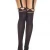 Music Legs Heart Suspender Tights