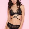 Music Legs Lace Criss Cross Lingerie Set