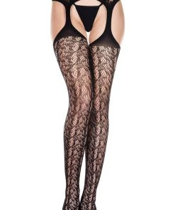 Music Legs Lace Suspender Pantyhose Stockings And Holdups