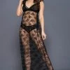 Music Legs Lacy Flower Gown Set