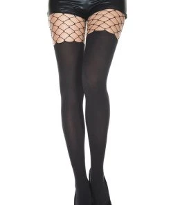 Music Legs Fence Net Tights