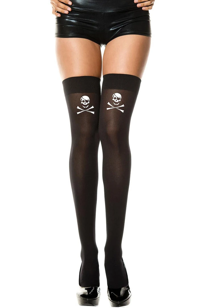 Music Legs Skul And Crossbones Holdups 3 Music Legs Skul And Crossbones Holdups