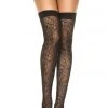 Stockings And Holdups Music Legs Lace Spider Web Thigh Hi Stockings