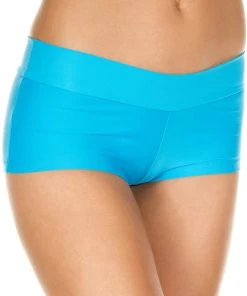 Music Legs Stretched Booty Shorts Turquoise
