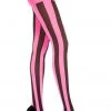 Music Legs Black Pink Vertical Striped Tights