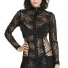 Ladies Fetish Clothing Music Legs Zipper Front Lace Mini Dress