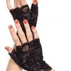 Music Legs Lace Fingerless Gloves