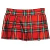 Music Legs Mini Red Plaid Skirt