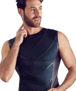 Mens Fetish Clothing NEK Blue Top