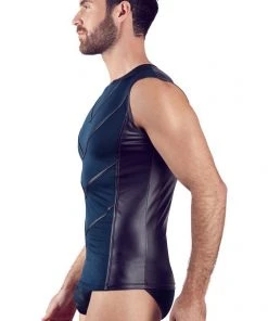 Mens Fetish Clothing NEK Blue Top 12 Mens Fetish Clothing NEK Blue Top