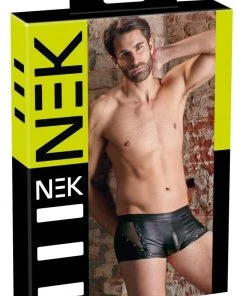 NEK Mens Stretchy Matte Shorts Mens Fetish Clothing